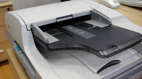 Hands put paper printer 03 Stock Footage 36517920