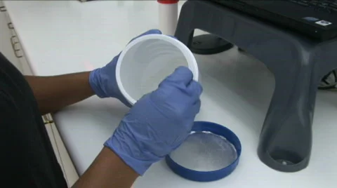 Hands put powder into cup Video stock 812255