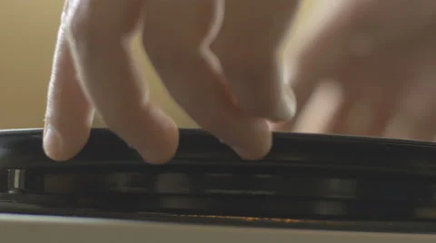 Hands putting a record on a turntable Stock Footage 67109528