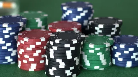 Hands reaching out for casino chips Stock Footage 70210489