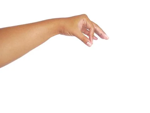 Hands reaching out to help or give gesture isolated on whhite background Stock Photos