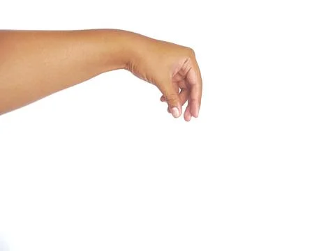 Hands reaching out to help or give gesture isolated on whhite background Stock Photos