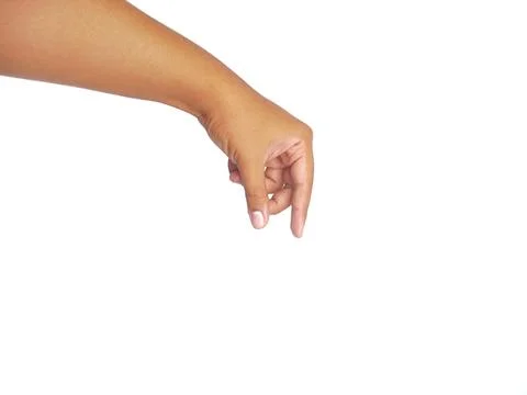 Hands reaching out to help or give gesture isolated on whhite background Stock Photos