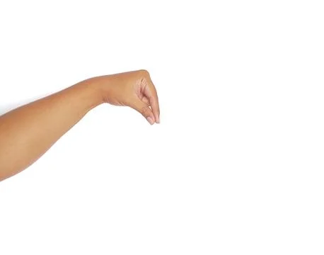Hands reaching out to help or give gesture isolated on whhite background Stock Photos