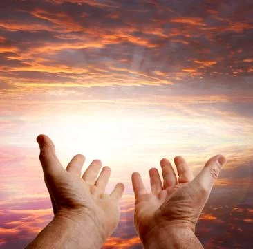 Hands reaching for the sky Stock Photos