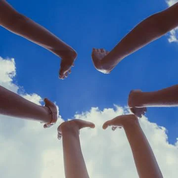 Hands reaching for the sky Stock Photos