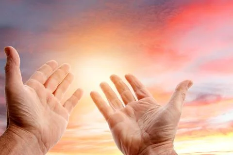 Hands reaching for the sky Stock Photos