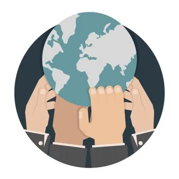 Hands reaching for the world , eps10 vector format Stock-Illustration