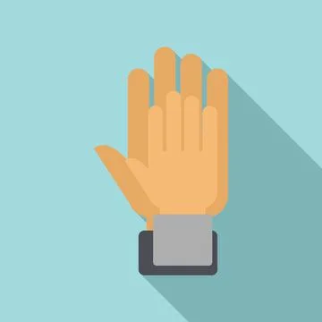 Hands reliability icon flat vector. Safety dependable Stock Illustration