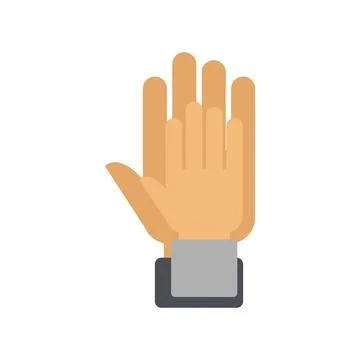 Hands reliability icon flat vector. Safety dependable Stock Illustration