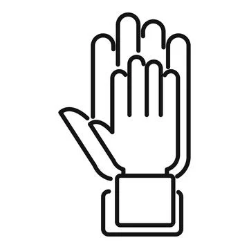 Hands reliability icon outline vector. Safety dependable Stock Illustration