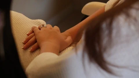 Hands Resting on Lap Stock Footage 104684798