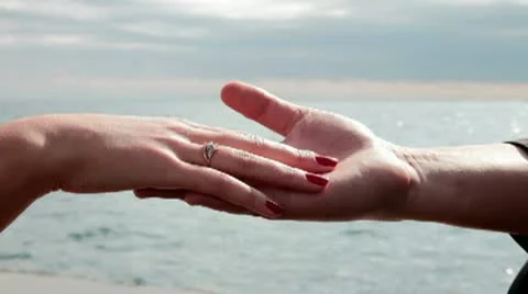 Hands with a ring Stock Footage