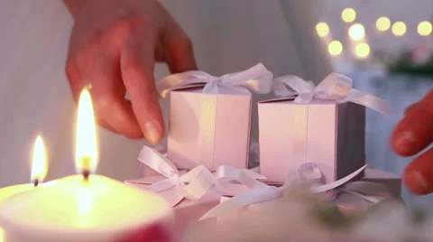 Hands with rings shoot at reception Video stock 68869736