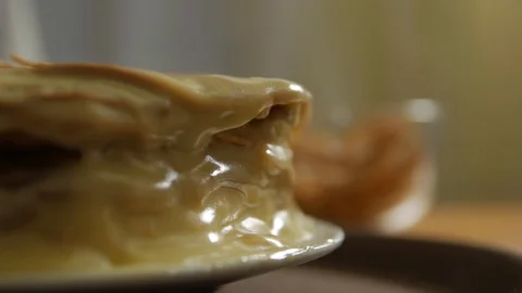 Hands Rotates The Cake Stock Footage 129170175