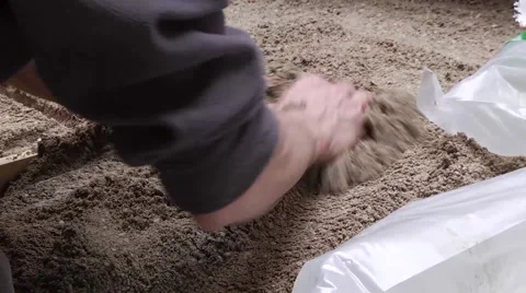 Hands in the sand Stock Footage 50551312