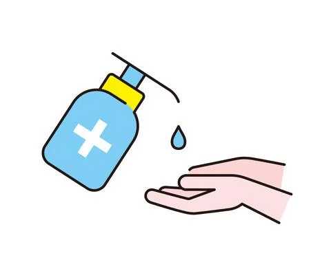 Hands sanitizer icon, vector hand sanitizer symbol or alcohol bottle for hygi Stock-Illustration