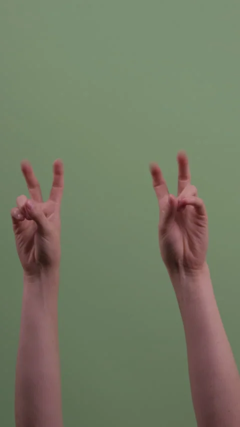 Hands From Off Screen Doing Air Quotes Stock Footage 208788184