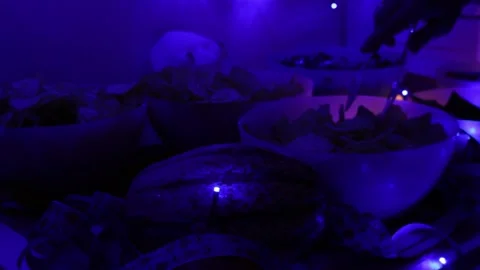 Hands serving Halloween 4K ultra HD. Stock Footage 320642350
