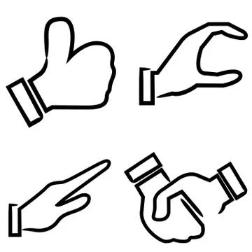 Hands set Stock Illustration