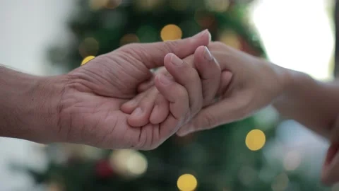 Hands shak, closeup of a holding hands Stock Footage 295608630