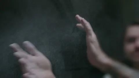 Hands shaking off dust Stock Footage 150361952