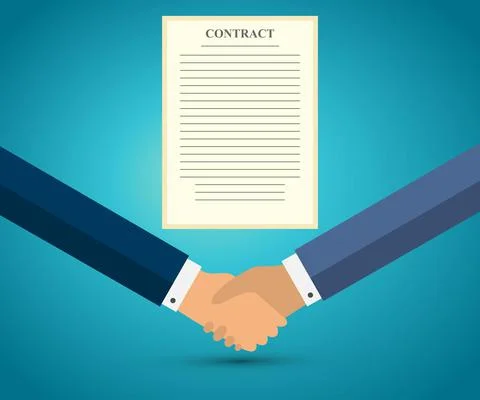 Hands shaking Stock Illustration