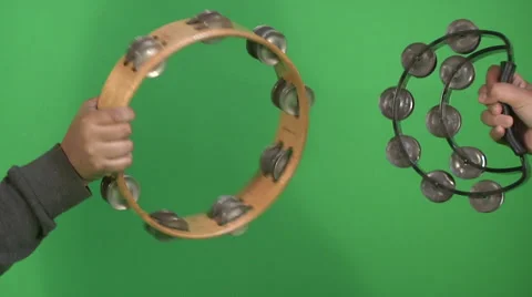 Hands Shaking Tambourines Video stock 56183514