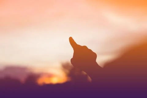 Hands-shape for the Sun. Stock Photos