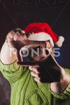 Hands shaped in viewfinder Stock Photos