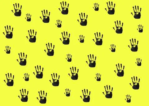 Hands shapes background Stock Illustration