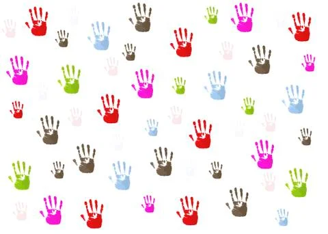 Hands shapes background Stock-Illustration