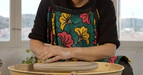 Hands Shaping Clay: Stock Footage 329301275