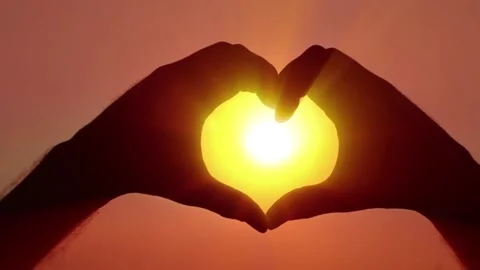 Hands shaping Heart Stock Footage 154273978