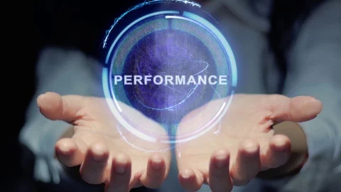 Hands show round hologram Performance Vidéo 108208326