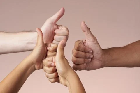 Hands show thumb up Stock Photos