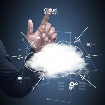 Hands showing the cloud computing symbol Stock Photos