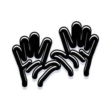 Hands showing support gesture or strong team concept Stock Illustration