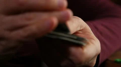 Hands Shuffling Cards Stockbeeldmateriaal 21280832