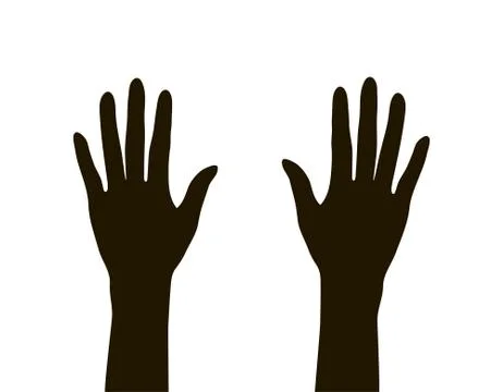 Hands silhouette Stock Illustration