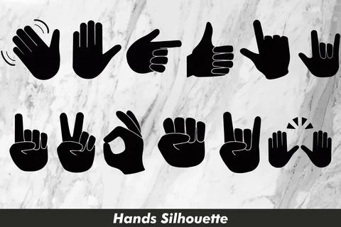 Hands Silhouette Illustrazione stock