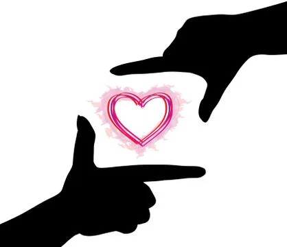 Hands silhouettes Stock Illustration