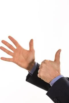 Hands for six Stock Photos