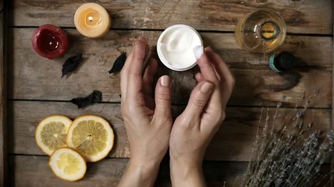 Hands skin care Stock Footage 77509206