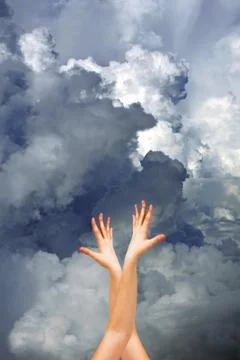 Hands in sky Stock Photos