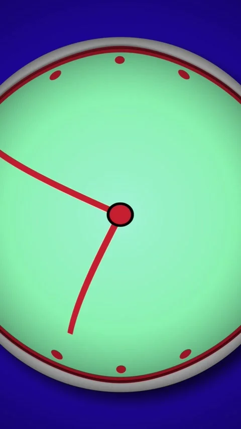 Hands of a sleek modern clock move in reverse, symbolizing time travel, mem.. Stock Footage 308741965