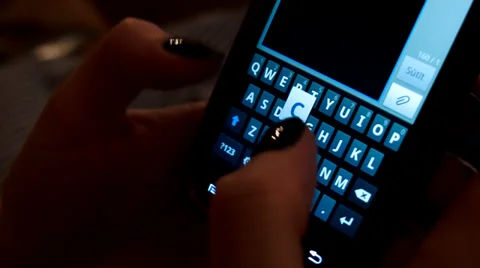 Hands on a smart phone Stock Footage 32846245