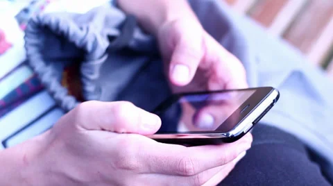 HANDS WITH SMARTPHONE Stock Footage 30368860