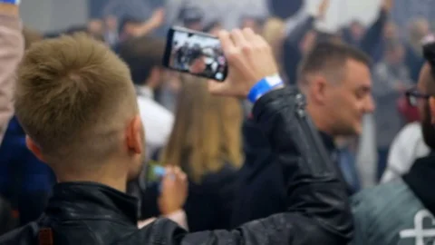 Hands smartphone shooting Stock Footage