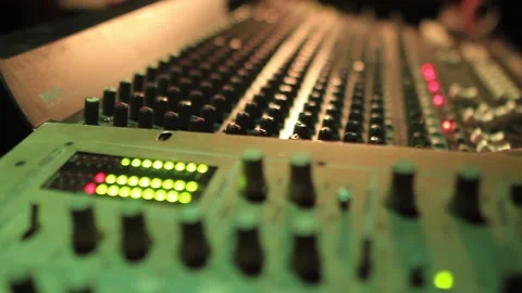 Hands of sound engineer working at sound on concert. Stock Footage 98299032